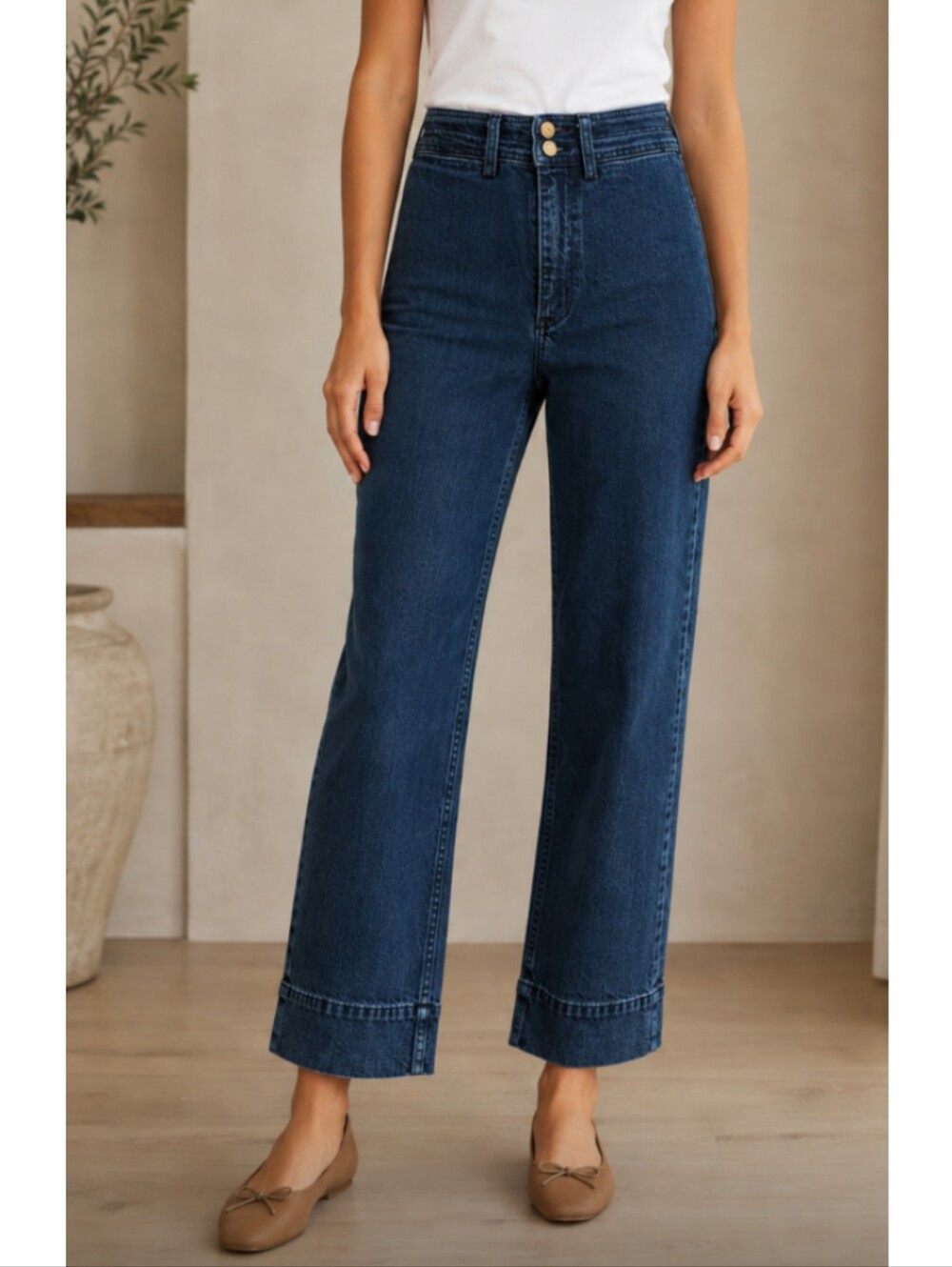 Apiece Apart High-Rise Wide Leg Jeans